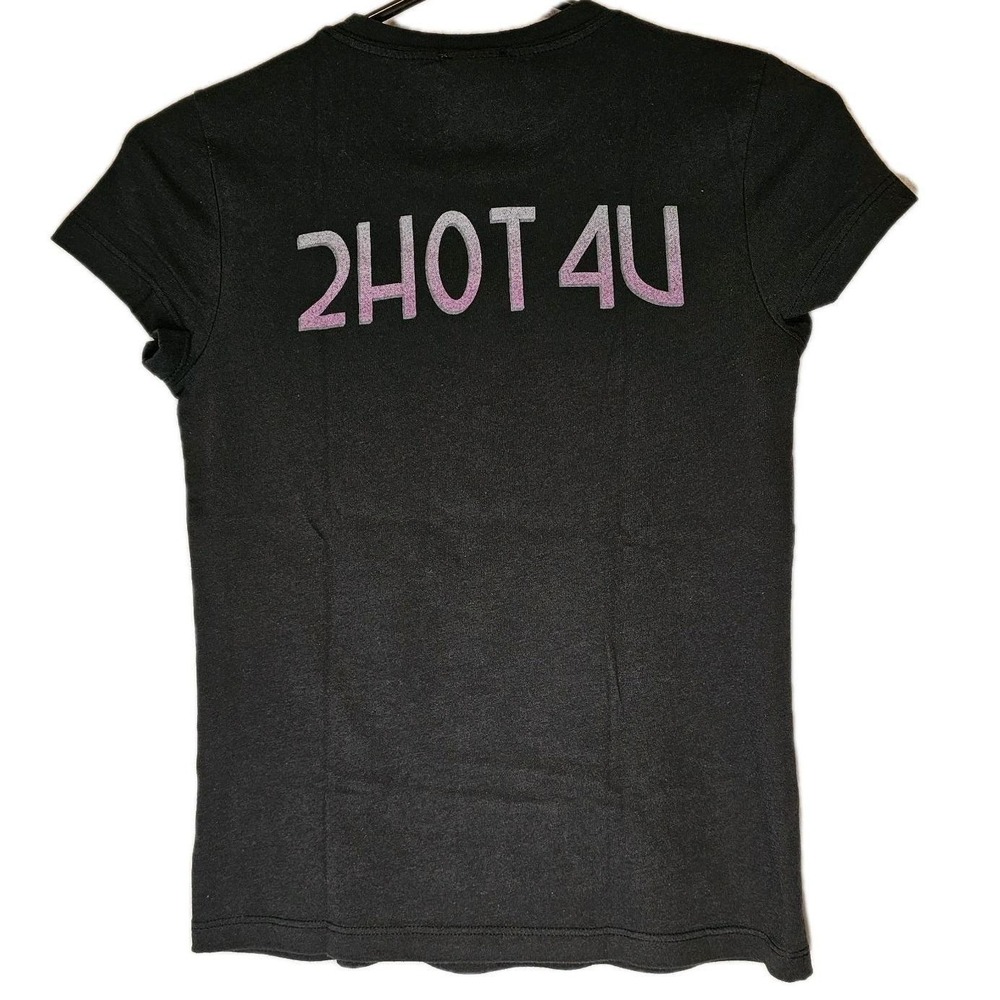 Vintage Mighty Fine Corvette‎ 2HOT4U Graphic T Shirt Black Womens Size Medium